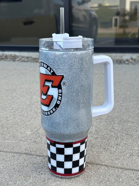 Eldora Silver Checkered 40oz Tumbler