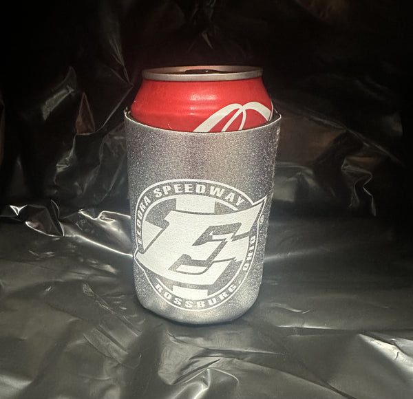 Eldora Speedway Metallic Silver Can Coozie